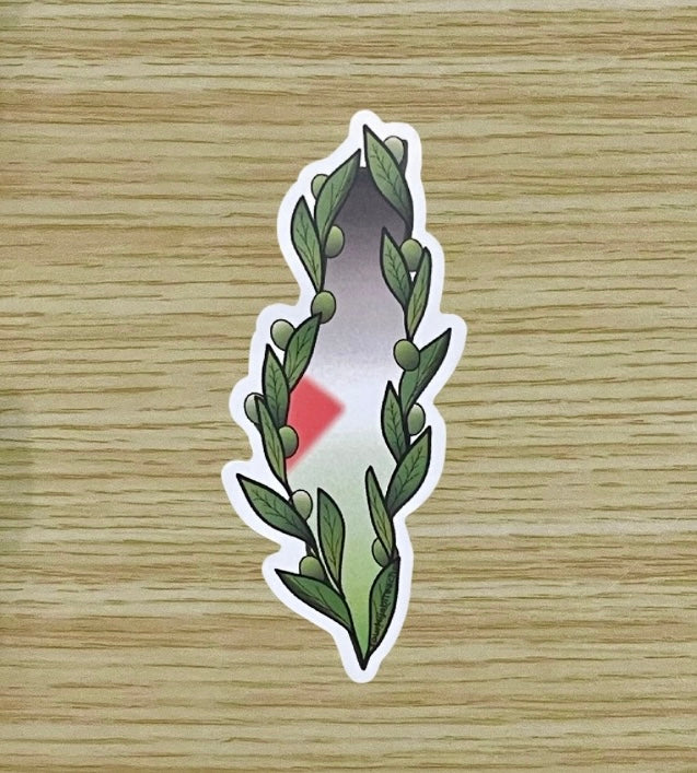 Palestine Olive Branch - Matte Sticker