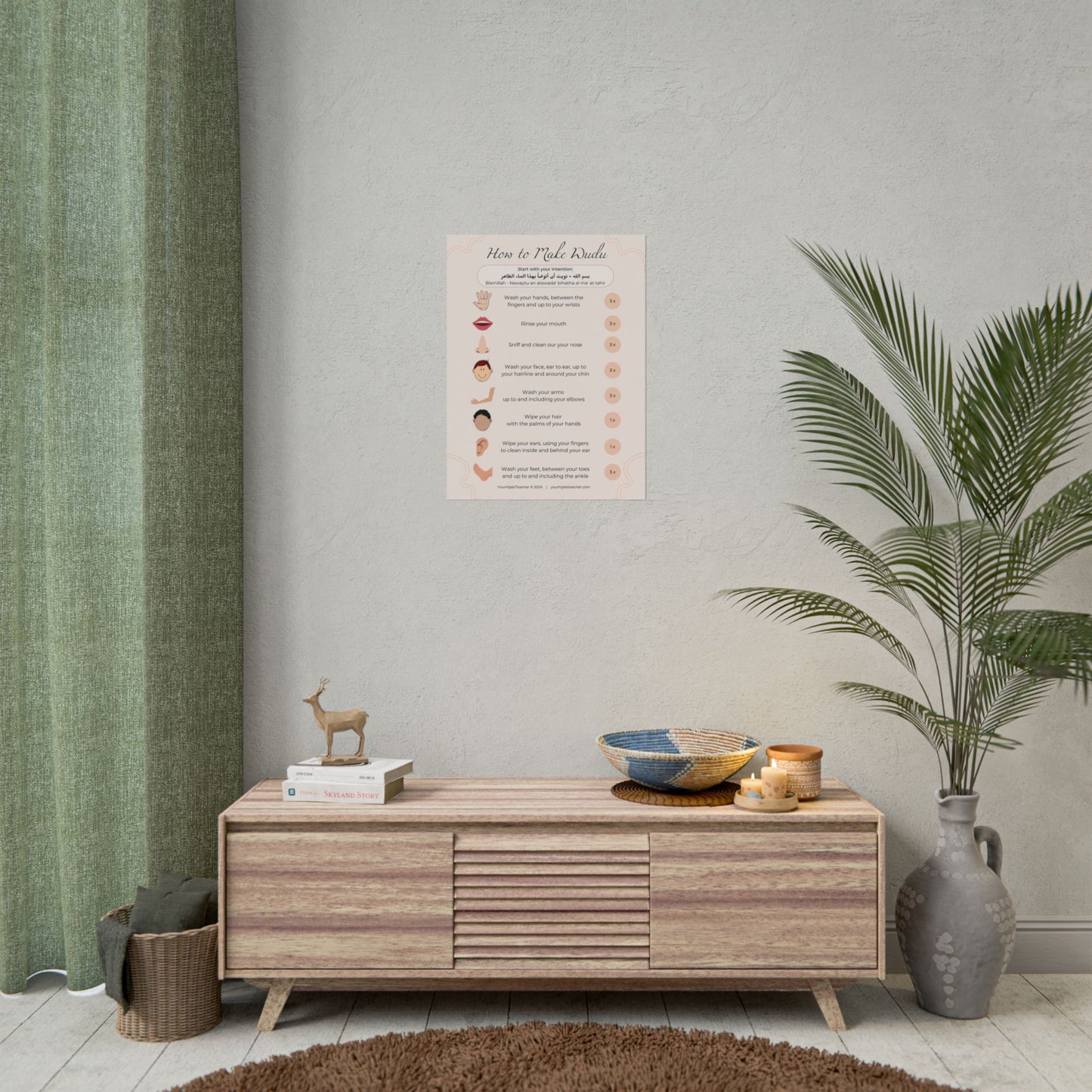 How to Make Wudu Poster - Glossy - Matte - Choose Your Size