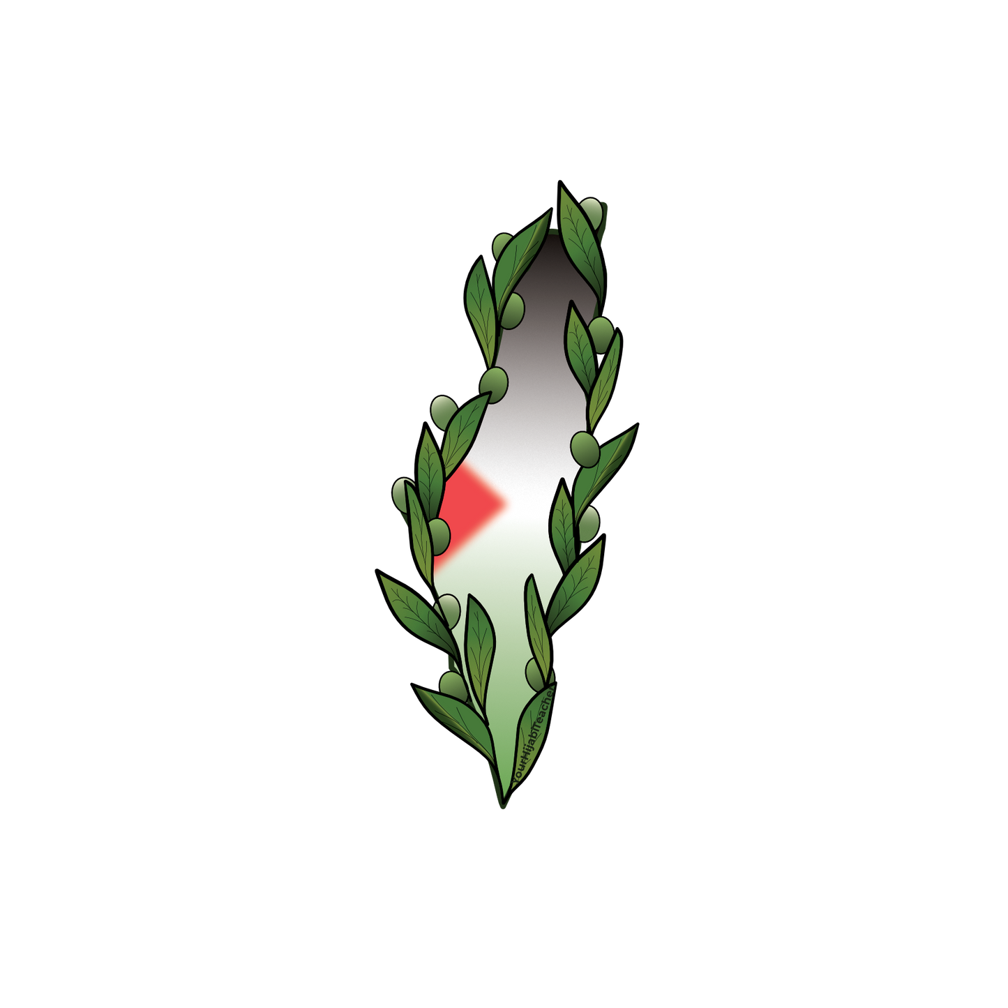 Palestine Olive Branch - Matte Sticker
