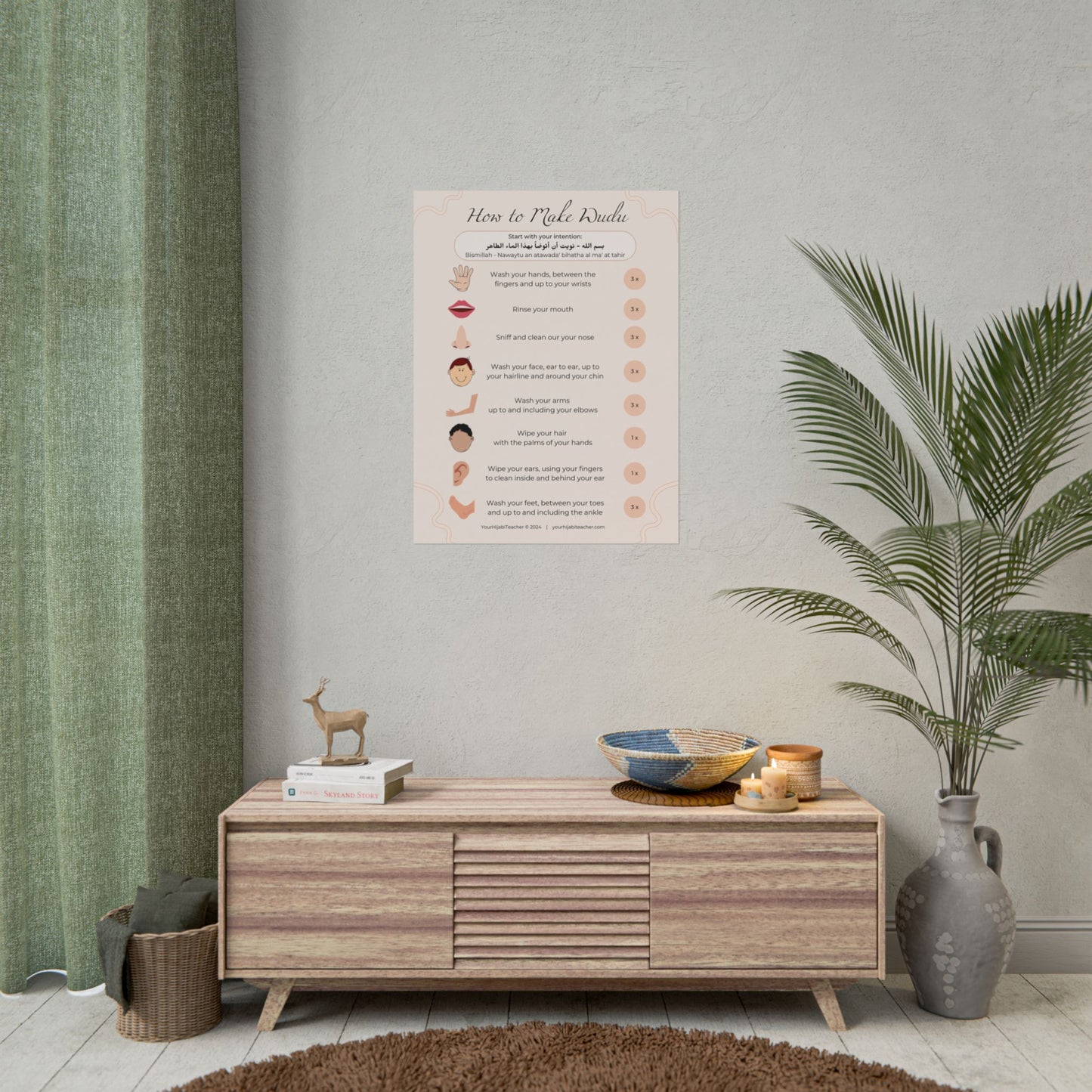 How to Make Wudu Poster - Glossy - Matte - Choose Your Size