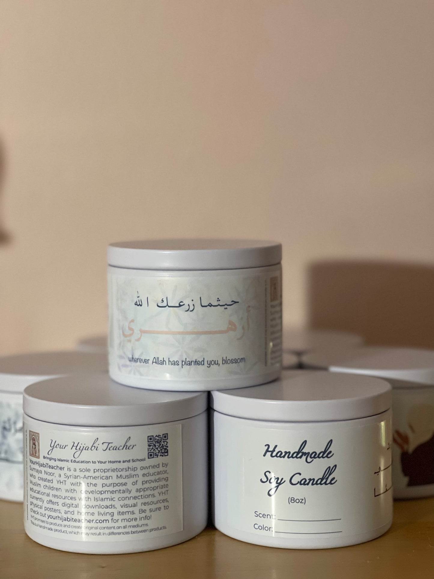 Handmade Soy Candle - Wherever Allah has Planted You, Blossom image 2