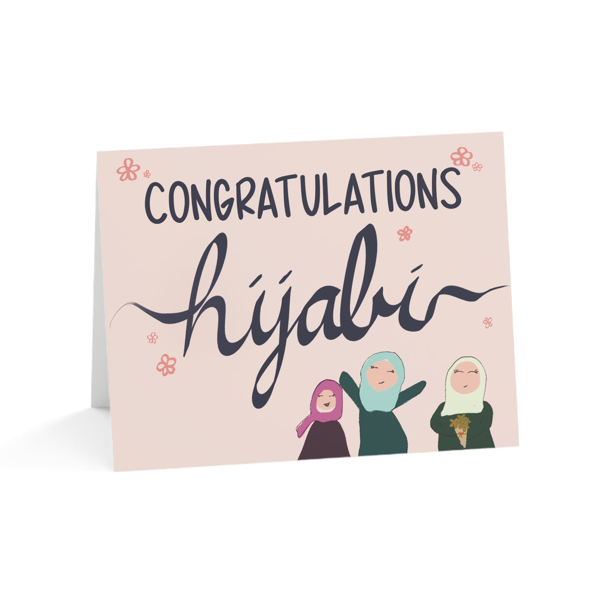 New Hijabi — Congratulations — Hand Drawn Card with Envelope