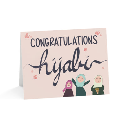 New Hijabi — Congratulations — Hand Drawn Card with Envelope