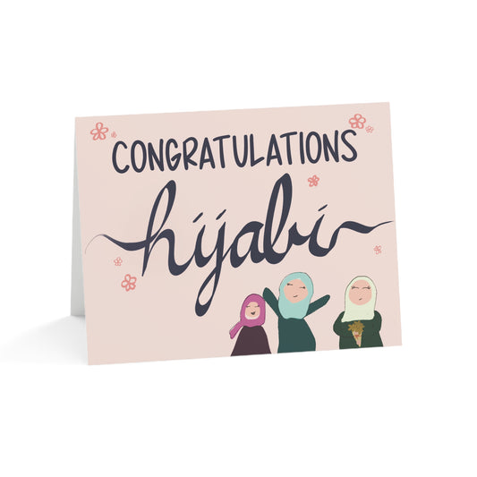 New Hijabi — Congratulations — Hand Drawn Card with Envelope