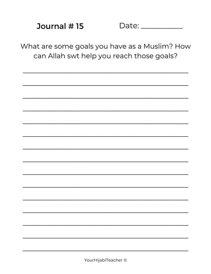 Reflecting on my Deen: 3rd - 5th Journal Prompts