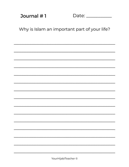 Reflecting on my Deen: 3rd - 5th Journal Prompts