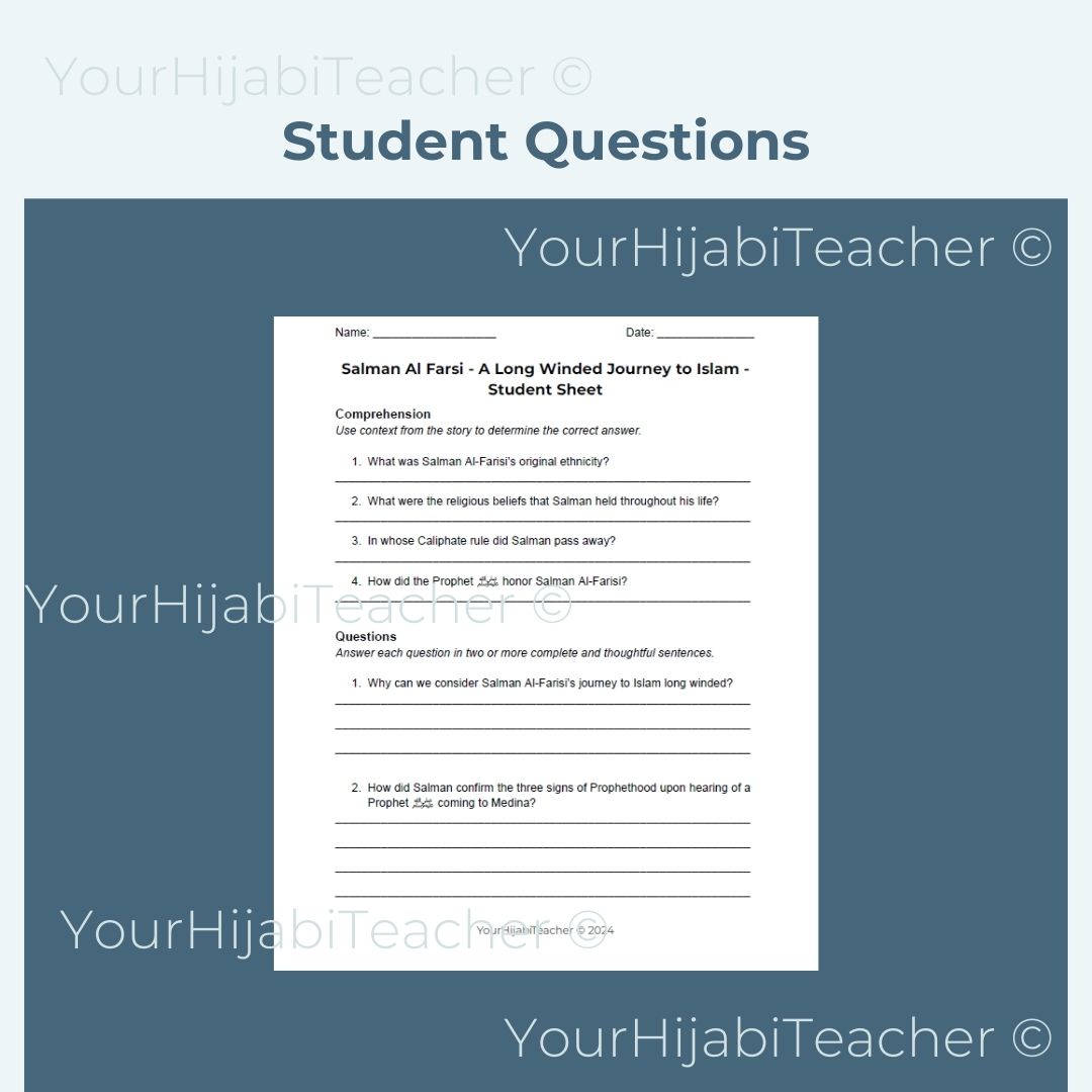 High School Reading Comprehension and Writing Prompt - Salman Al Farisi