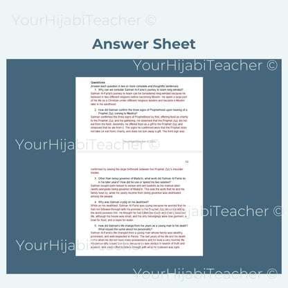 High School Reading Comprehension and Writing Prompt - Salman Al Farisi