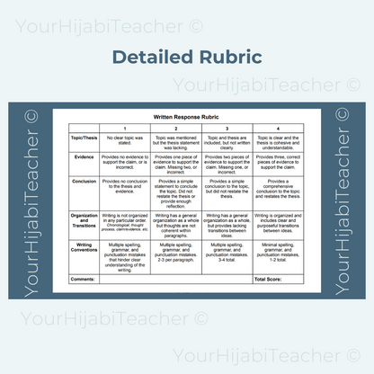 High School Reading Comprehension and Writing Prompt - Zaid Ibn Al Khattab