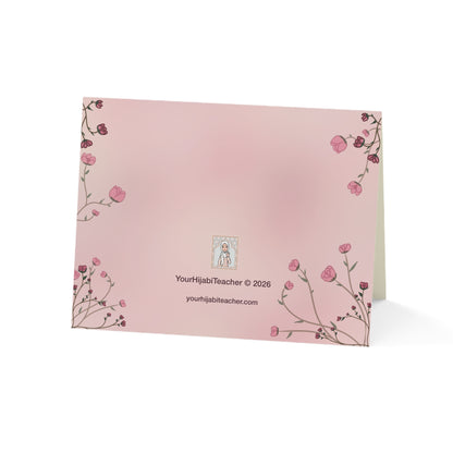 Baby Girl Congratulations — Floral Card With Envelope - 1 or 10 pack